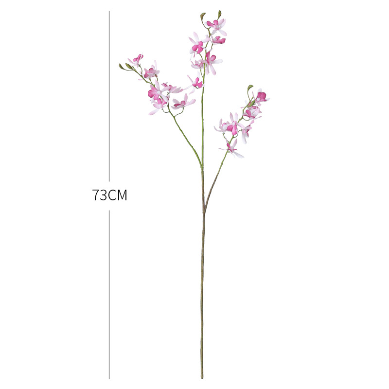 3 Fork Phoenix Butterfly Orchid Four Seasons Orchid Small Flower Cymbidium Faberi Nordic Home Sample Room Hotel Wedding Celebration Decoration Artificial/Fake Flower