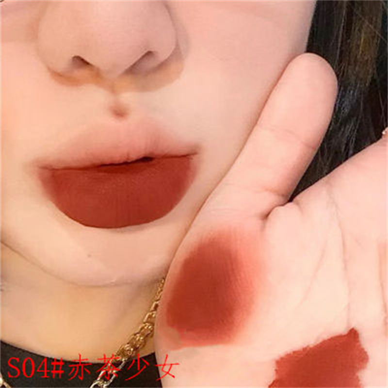 Mousse Lip Lacquer Matte Finish Lipstick Velvet Lip Mud Mist Pure Desire to Show White E-Sports Girl Cheap Niche Student