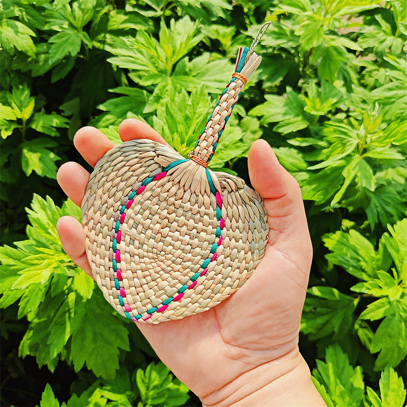 精编手工大蒲扇子手摇扇迷你宝宝扇夏季纳凉花色编桃心扇老人扇
