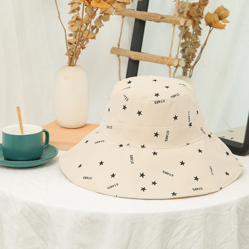 Big Brim Sun Hat Korean Style Fashion Fisherman Hat Women's Sun Protection Hat Spring and Summer Outdoor Travel Hat