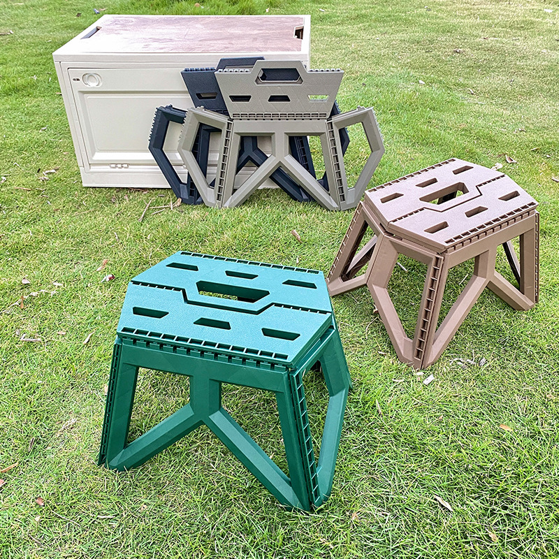 folding stool portable household plastic shoe changing stool portable fishing camping stool stall folding small bench