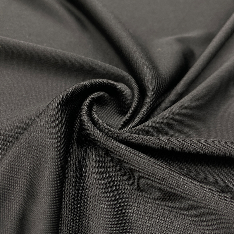 涤纶牛奶丝拉架布涤氨针织弹力布涤纶t恤面料内衣布料汗布面料