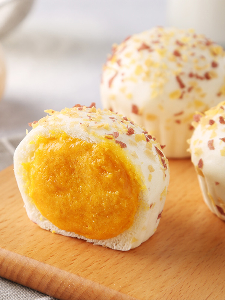 安井金麦流沙包300g*3袋速冻港式早餐咸蛋黄爆汁奶黄包子广式茶点