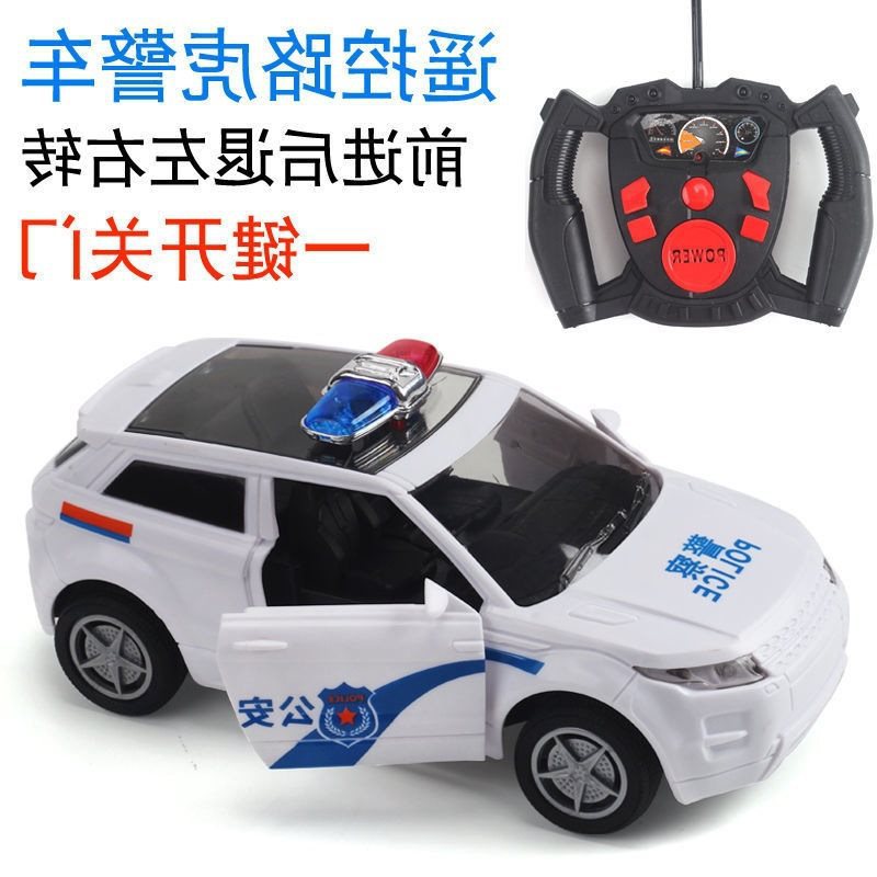 警报声遥控公安警车男孩开门灯光警笛警察汽车小车电动玩具-阿里巴巴