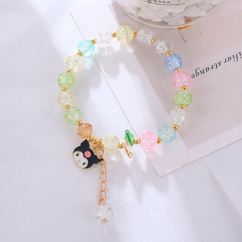 Hot Flower Crystal Bracelet Sanliou Series Girl Korean Jewelry Clow Miduo Girlfriends Student Hand String Ornament Ins