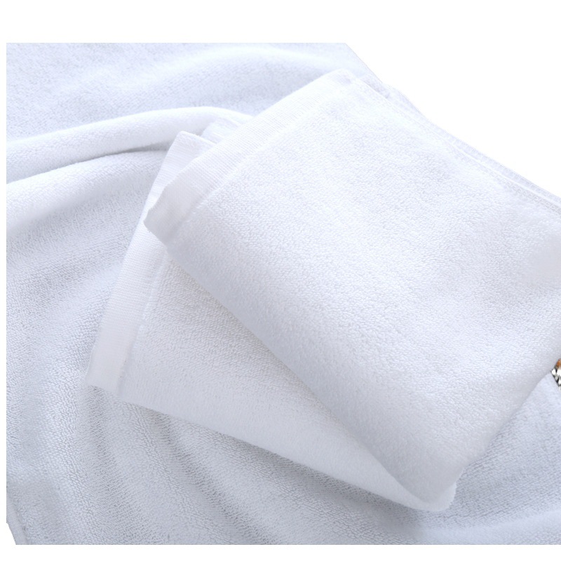 Hotel Towel Cotton Wholesale Thickened Cotton Towel Hot Spring Sweat Steaming Hotel B & B Beauty Salon White Towel