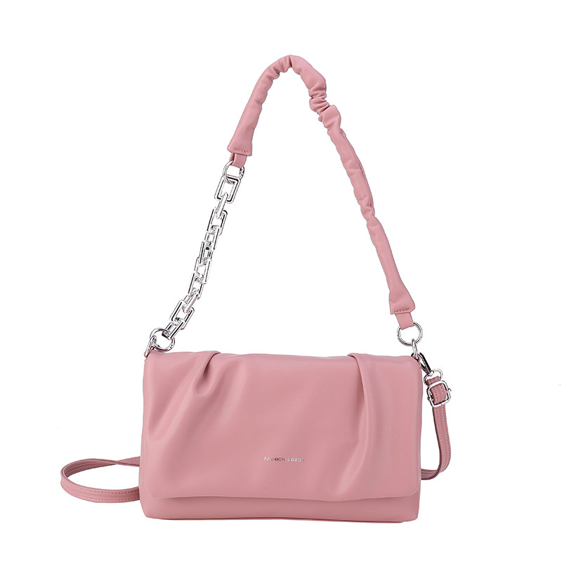 Pleated Cloud Bag for Women 2022 New Special-Interest Design High-Grade Chain Small Square Bag All-Match Shoulder Messenger Bag