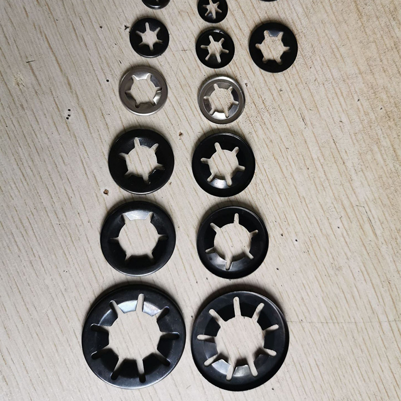 供应 梅花卡簧 轴承夹 星型卡簧 花型垫圈平卡夹 梅花孔轴承夹