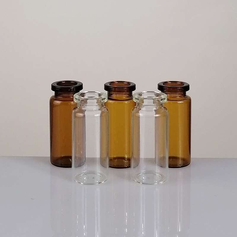 现货10ml茶色西林瓶卡口瓶 透明冻干粉瓶分装瓶旅行套装 拉管
