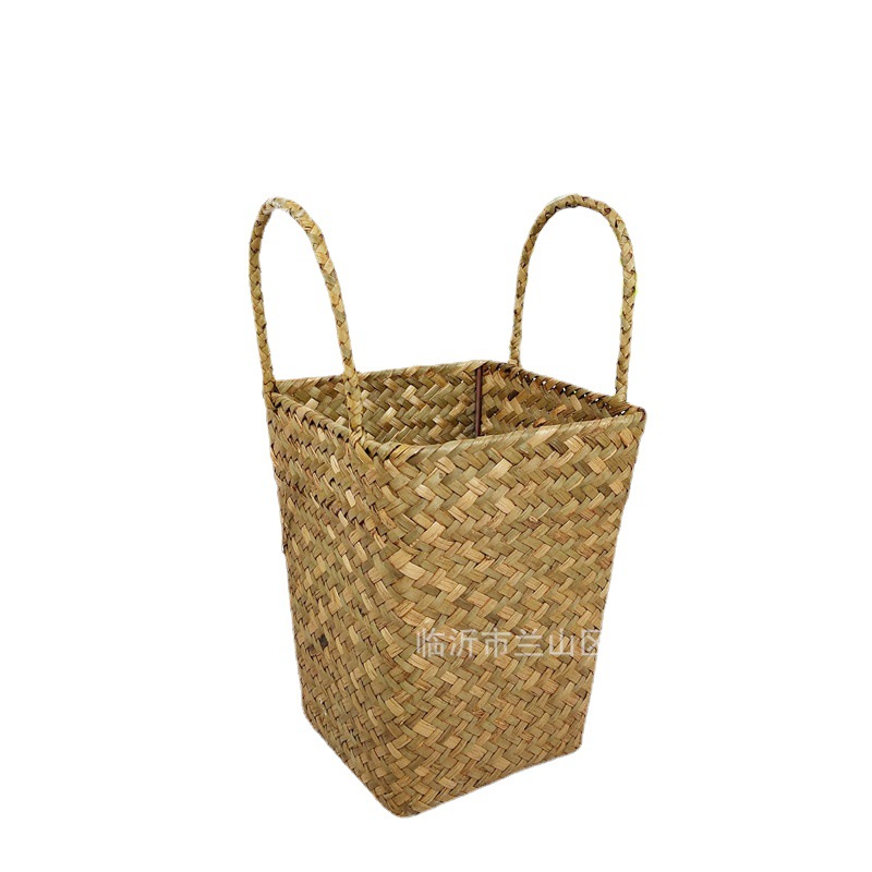 Seagrass Knitted Basket Seagrass Storage Basket American Country Seagrass Flower Arrangement Basket Woven Flower Basket Seagrass Basket