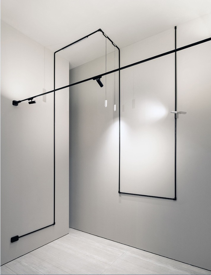 天际线壁虎钢带轨道灯客厅无主灯led线性灯条办公室商业照明餐厅