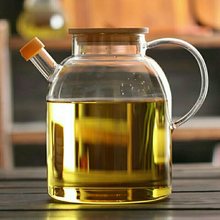 超大容量厨房油壶日式调味防漏大油壶瓶玻璃家用食用油罐蜂蜜罐