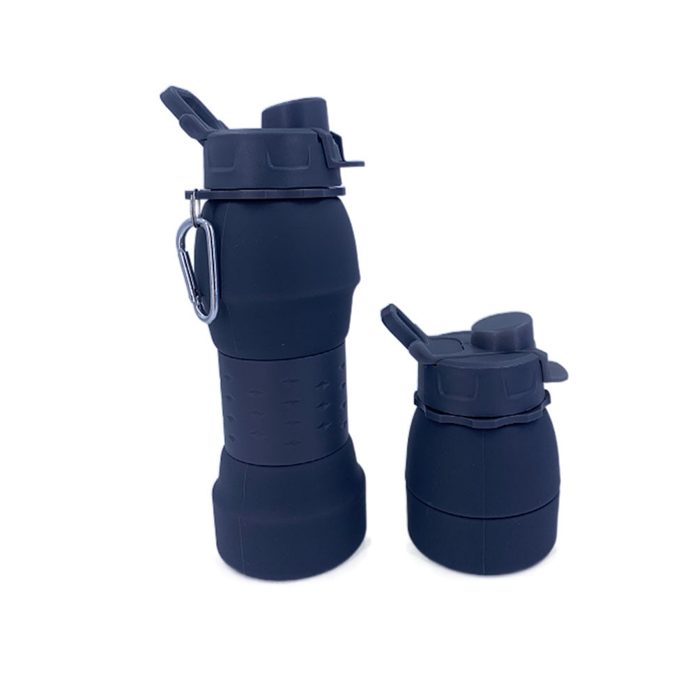 New Silicone Folding Sports Bottle Large Capacity 600ml Outdoor Portable Water Bottle Telescopic Water Cup