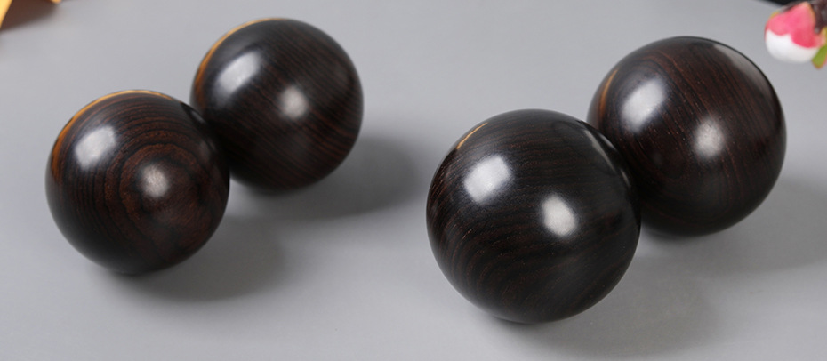 紫光檀手球保健球红木老人康复训练健身球实木质实心健手球手把球