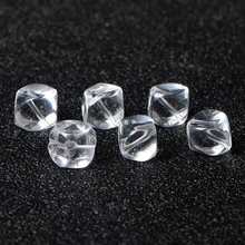 7A天然白水晶方糖纯净体diy水晶饰品配件材料不规则白水晶方块