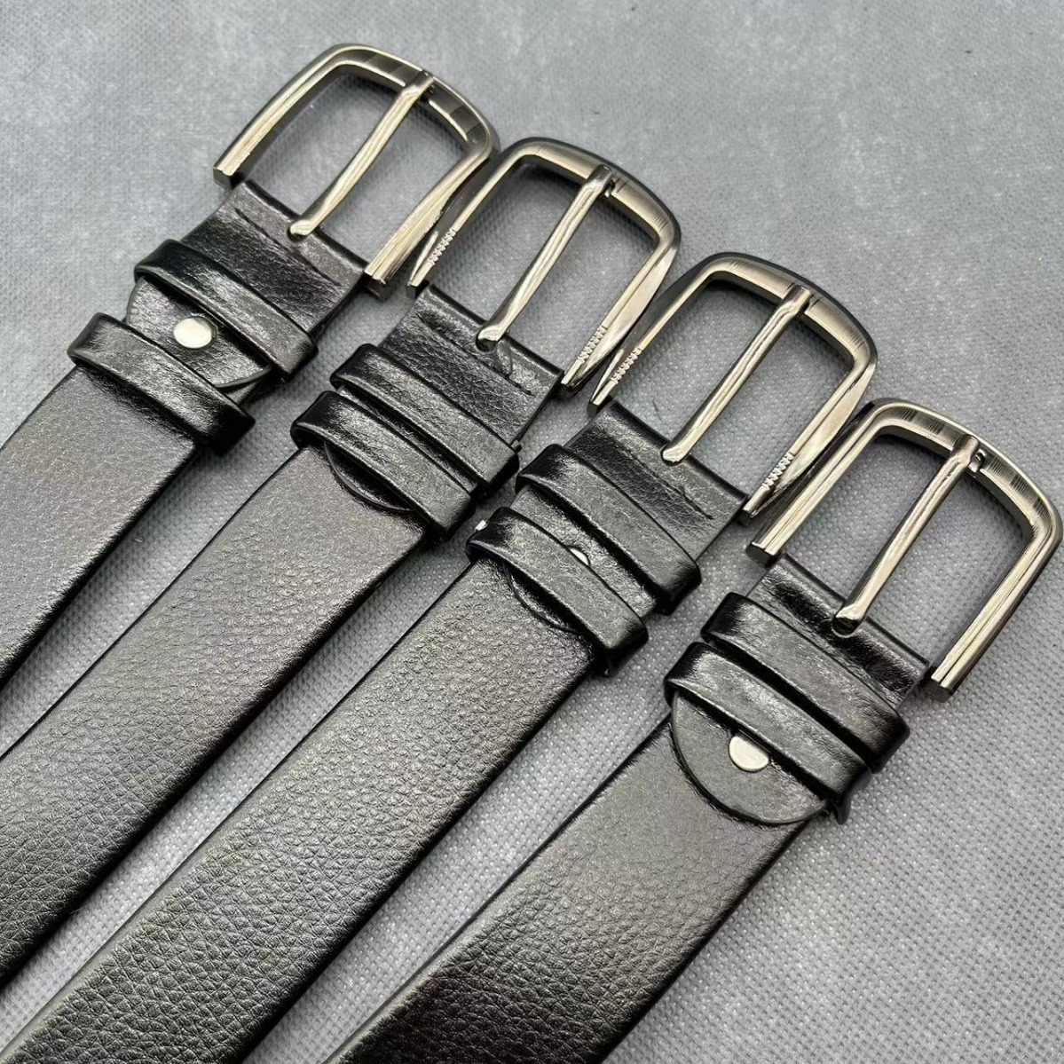 4.0pvc men‘s belt business casual pin buckle wear-resistant durable sausage belt online store supermarket dedicated for factory direct sales