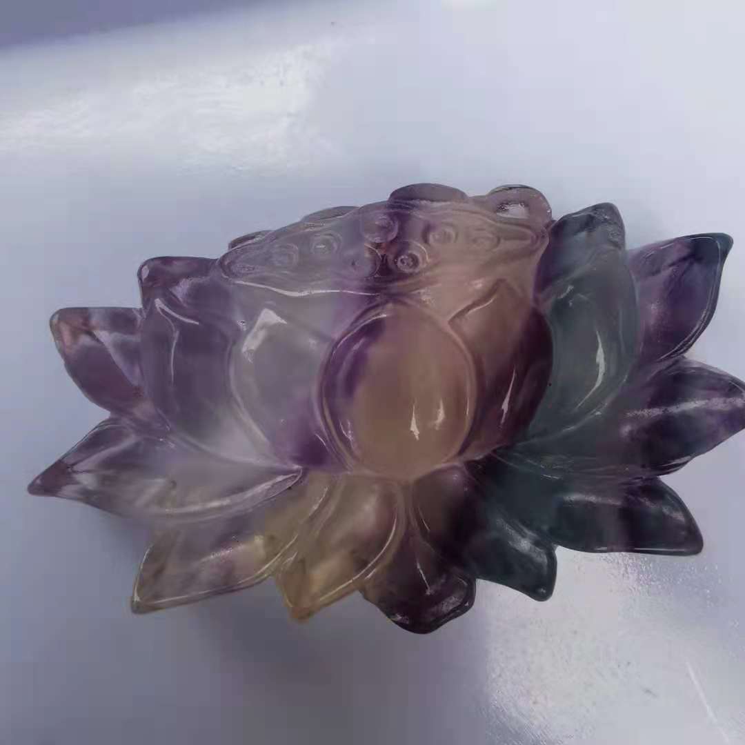 萤石雕刻吊坠水晶莲花荷花 静心萤石算盘项坠毛衣链挂件-阿里巴巴