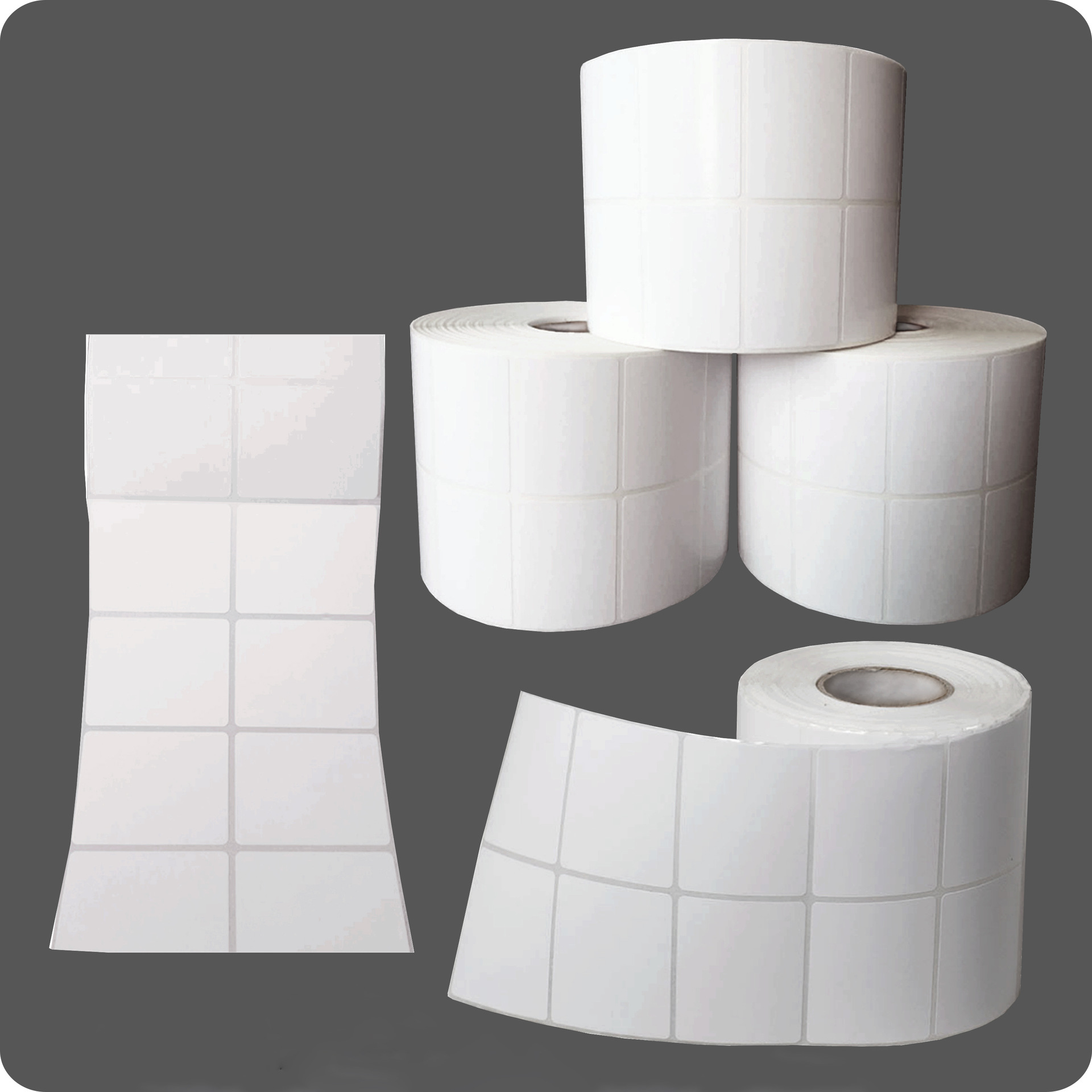 条码打印铜版纸空白不干胶标签贴纸碳带打印物品标识厂家定购现货