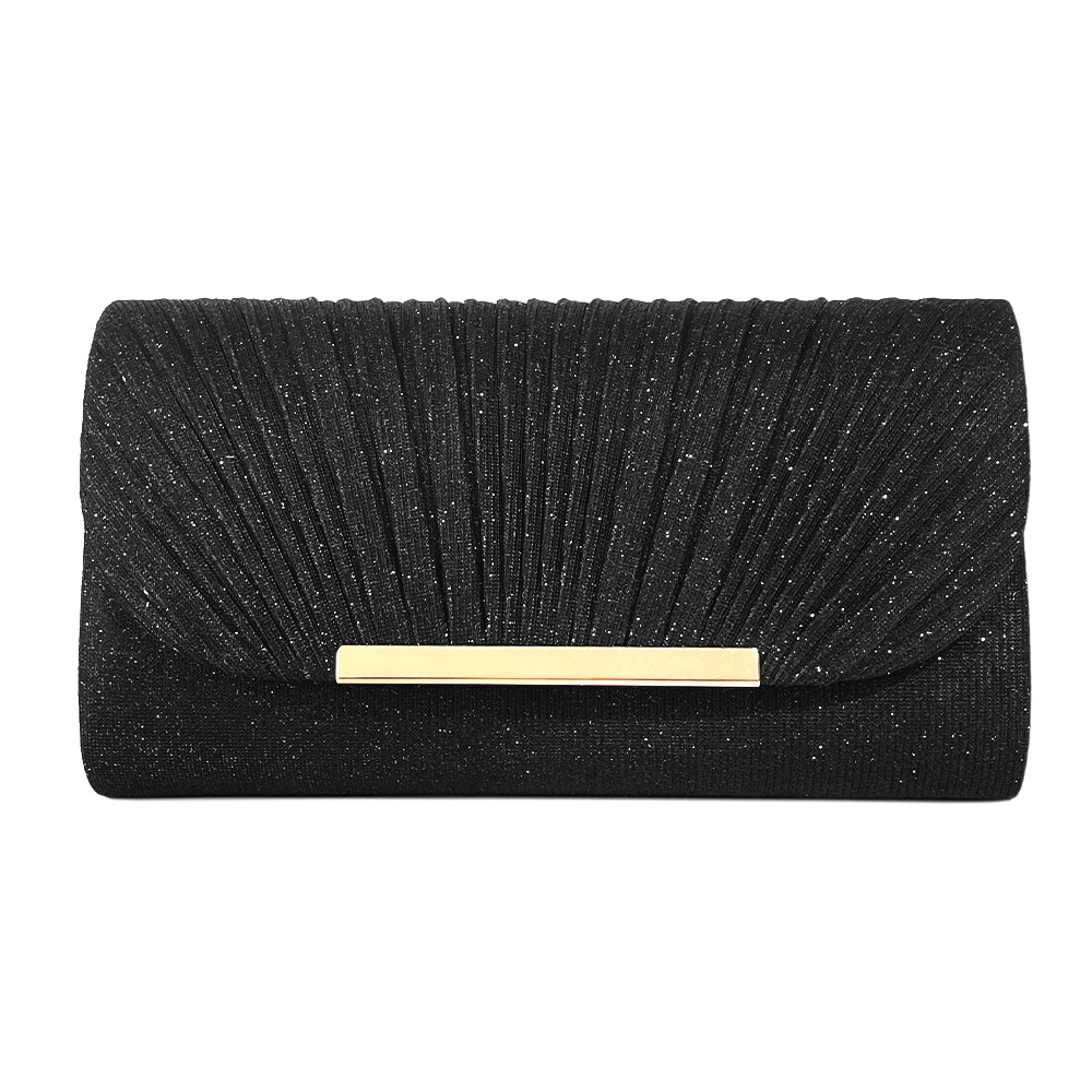 Foreign Trade Fine Powder Dinner Bag Hardware Edge Strip Women's Handbag Shell Pattern Veil Small Square Bag Party Banquet