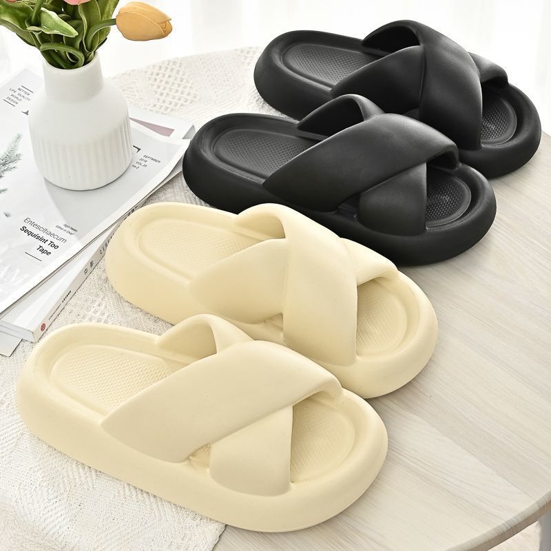 2023 New Style Slip-on Sandals Women's Summer Fashion Ins Home Non-Slip Thick Bottom Beach Outdoor Ins Slippers