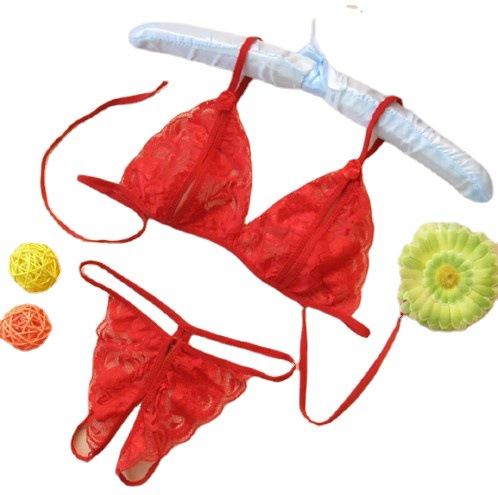 Cherry Sexy Open plus Size Three-Point Bra Panties Lace Two-Piece Suit Sexy Lingerie Bra Delivery