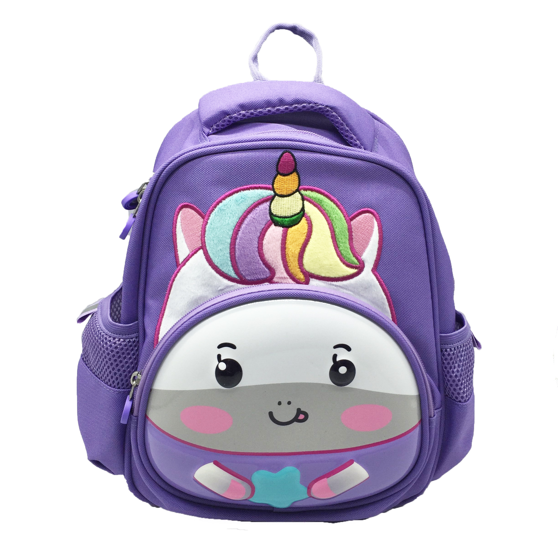 彩虹马3d卡通书包儿童休闲时尚双肩包小学生轻便透气书包刺绣书包