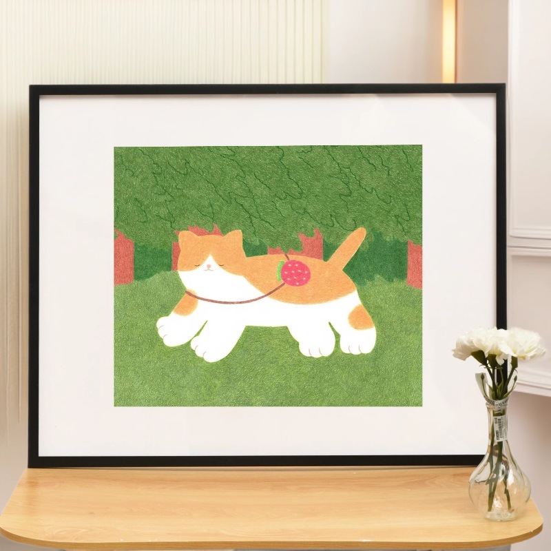 多巴胺客厅装饰画摆台ins奶油风沙发背景墙挂画可爱卡通卧室餐厅