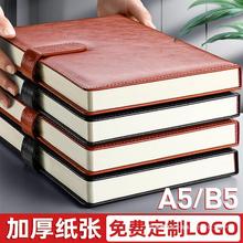 皮面商务笔记本A5/B5工作办公简约耐磨PU面料双色可选加厚护眼纸