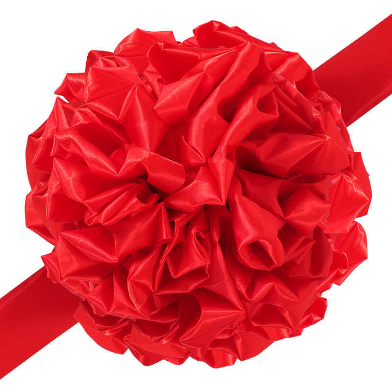 大红花球开业剪彩道具用品光荣表彰开张揭幕绸布新交仪式奠基庆典