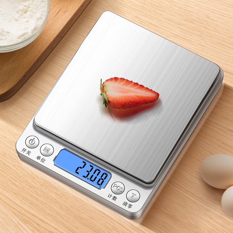 批发i2000电子秤家用食物厨房秤迷你珠宝秤小型电子厨房称重克称