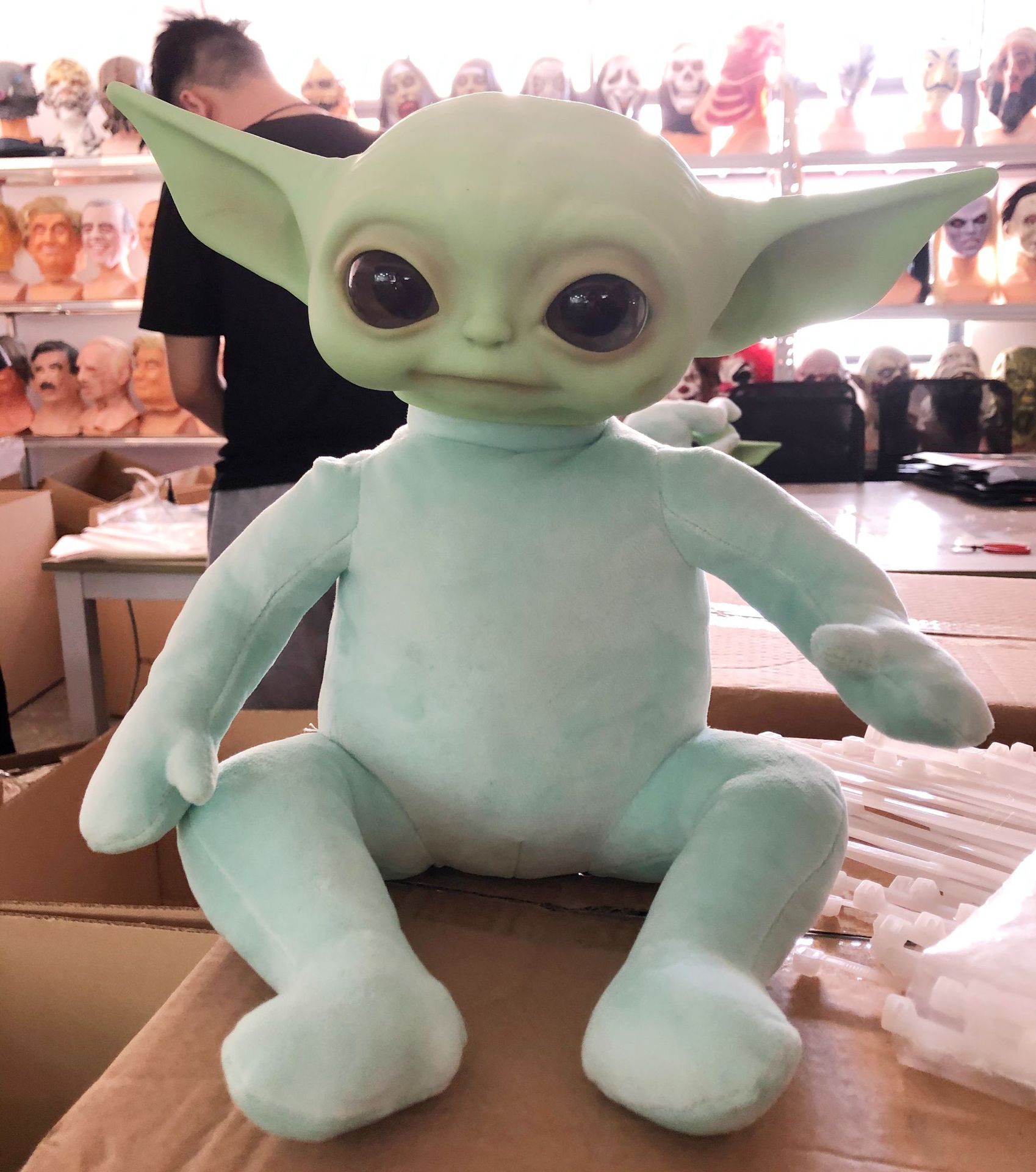 跨境婴儿尤达公仔baby yoda毛绒玩具星球大战周边尤达宝宝摆件