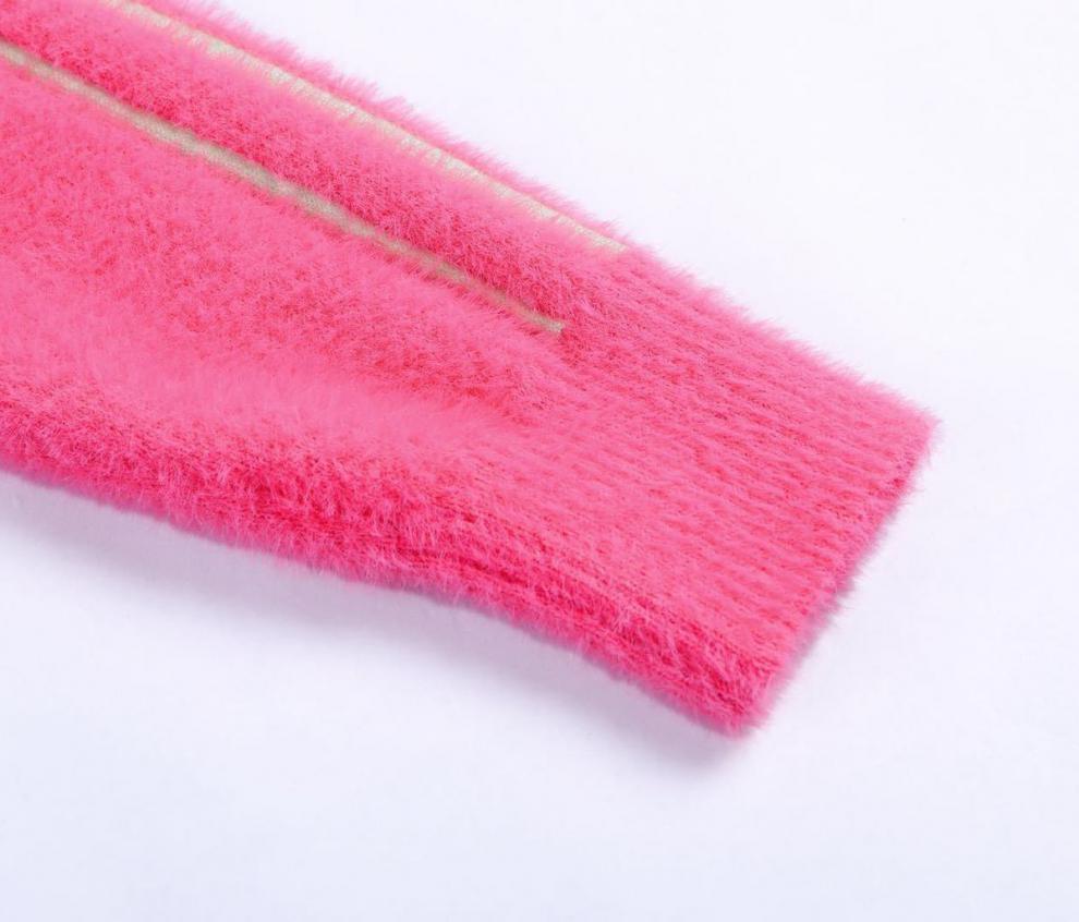 女童水貂绒毛衣加绒加厚2021冬季新款洋气中大童毛线衣针织打底衫