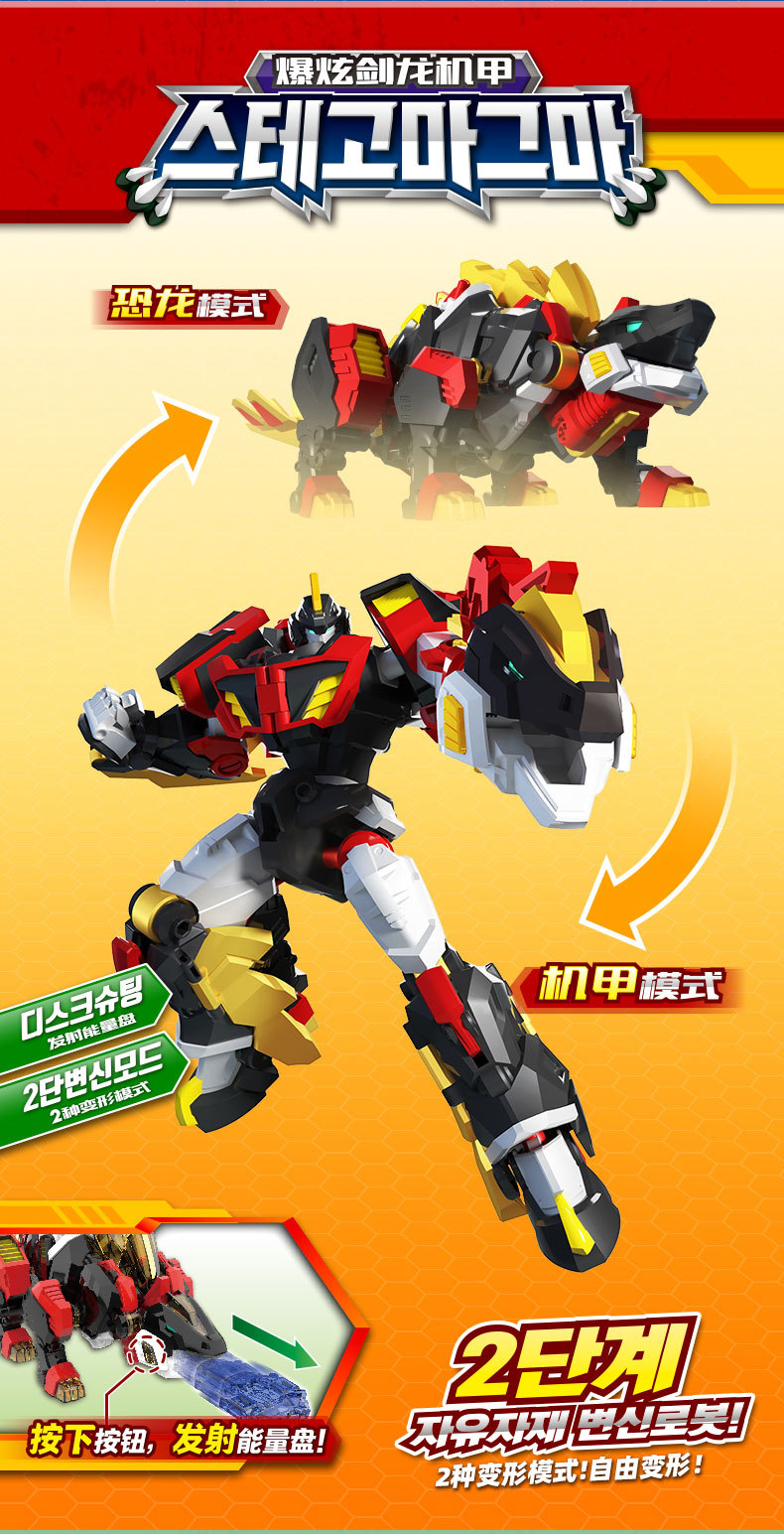 正版迷你特工队超级恐龙力量2系列变形合体机甲玩具怒鲨弗特战甲