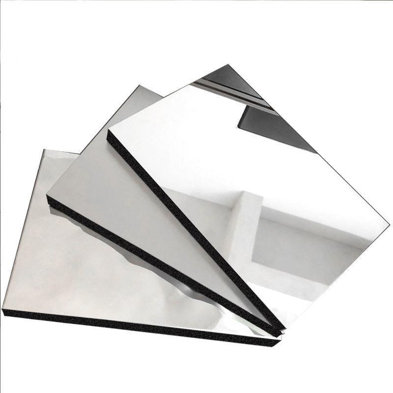 木饰面板竹炭木纤维镜面镜面护墙板加热折弯亚克力镜面背景墙装饰