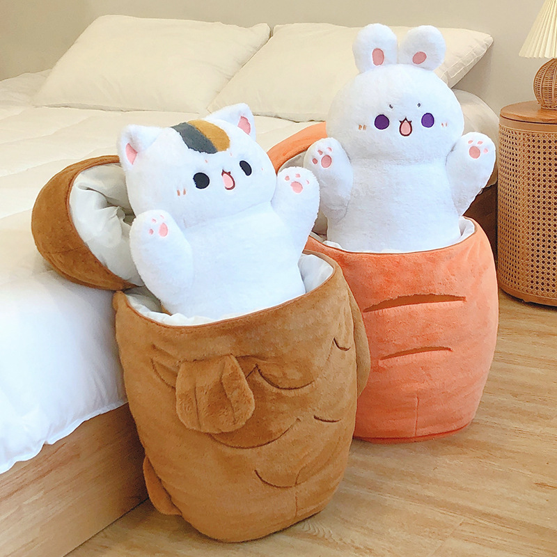 cross-border new taiyaki pillow plush toy bunny doll cat doll doll birthday gift wholesale