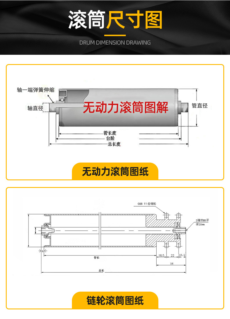 车床无动力滚筒托辊厂家传送带被动卡槽滚筒自动焊接钢管物流滚轮