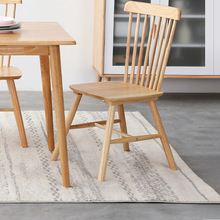 家逸实木椅子酒店家具榉木椅子现代简约温莎椅休闲客厅实木餐桌椅