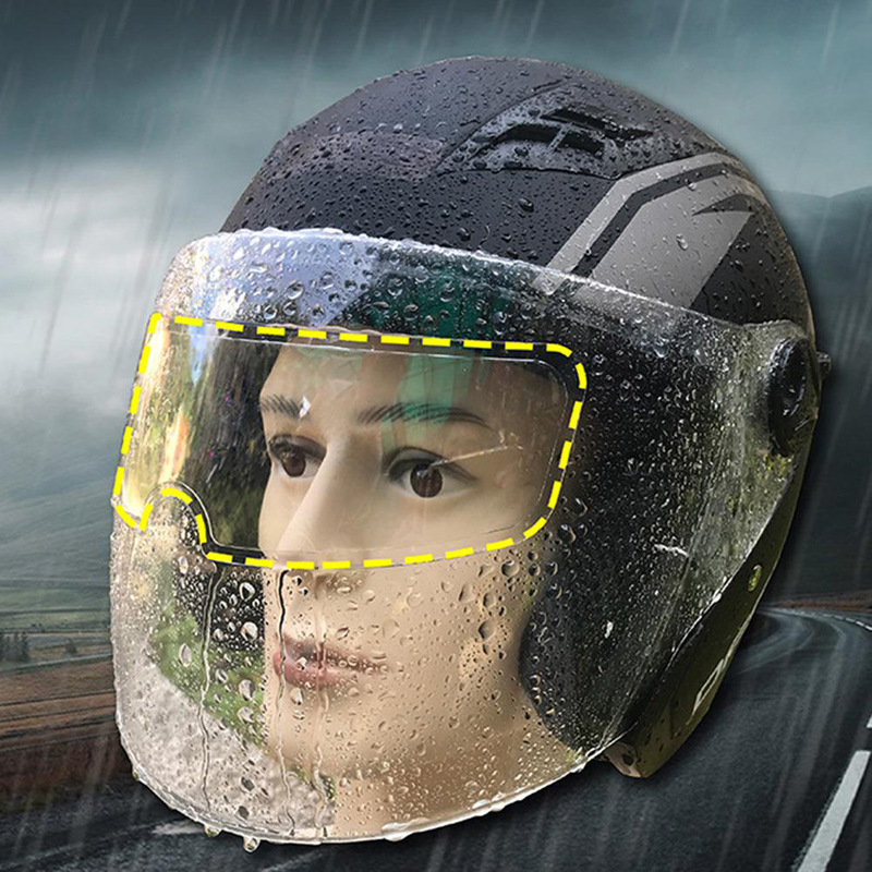 头盔镜片防雨膜头盔防水贴防雾膜 helmet clear rainproof film
