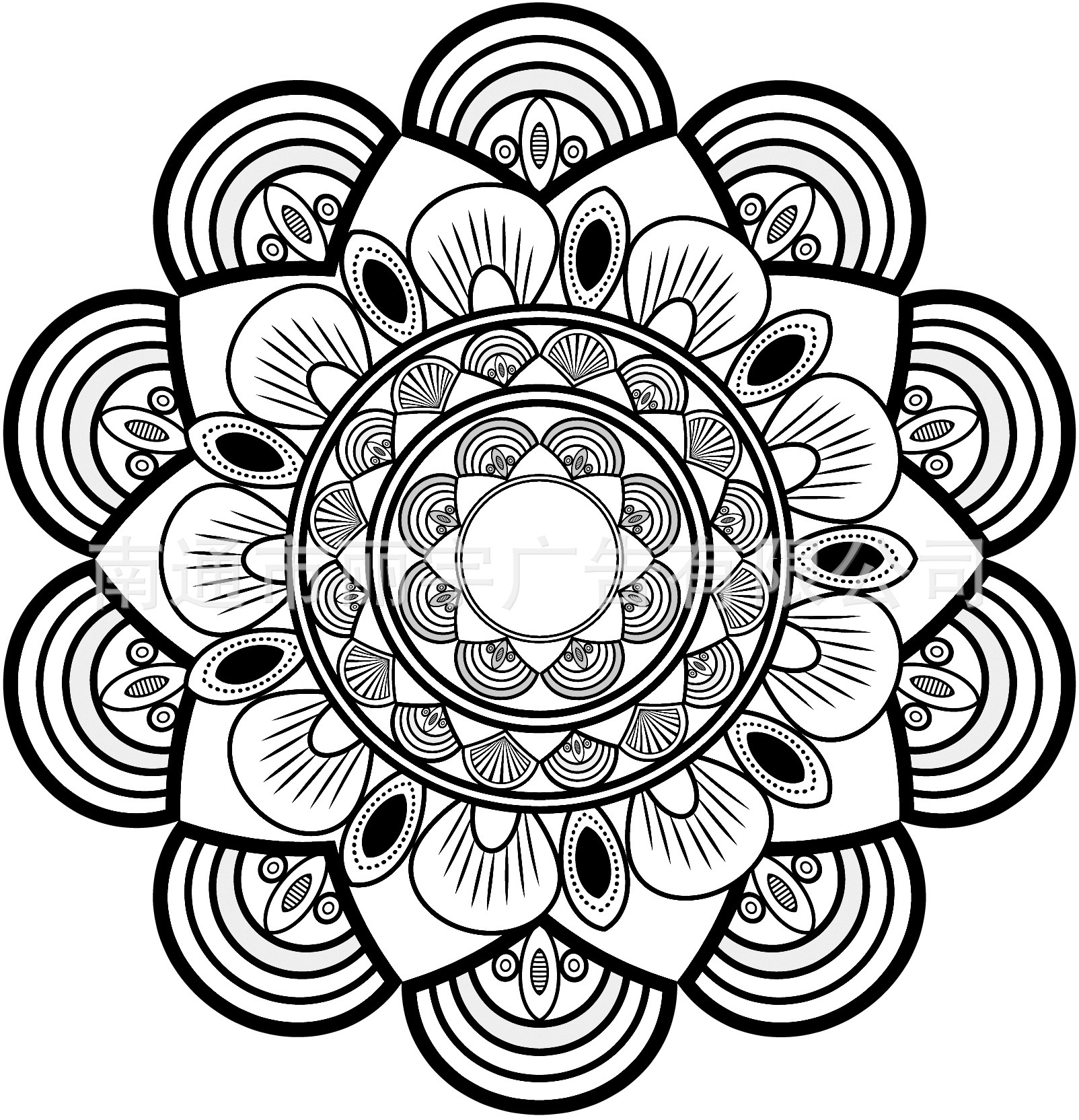 曼陀罗莲花图案自粘可移除pvc贴纸 墙贴 窗贴 亚马逊热卖 xd1979b