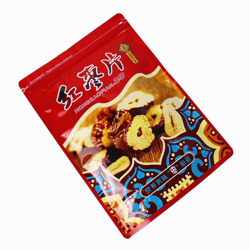 新疆红枣片包装袋 500克和田枣若羌红枣片自封口包装袋密封袋批发