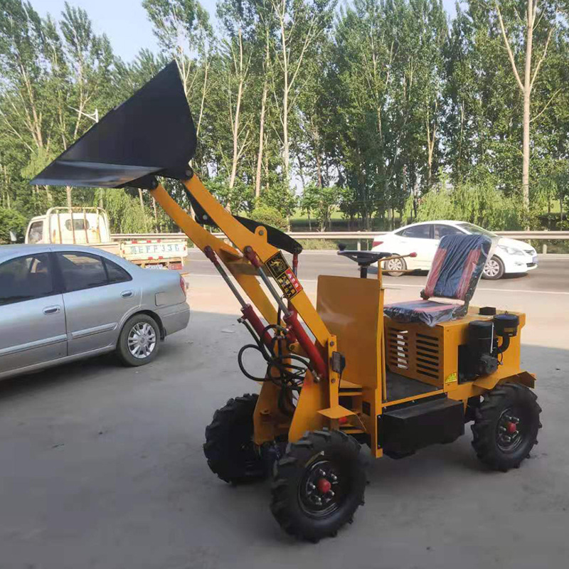 养殖农用电动小铲车 柴油四驱建筑工程推土铲沙推粪车 小型装载机