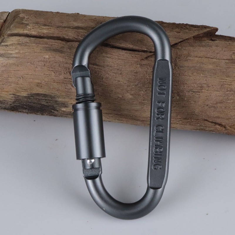 High Quality Aluminum Alloy Climbing Button Carabiner D-Shaped Hanger Bold Hanging Buckle D-Shaped Climbing Button Carabiner Multi-Functional Hanger