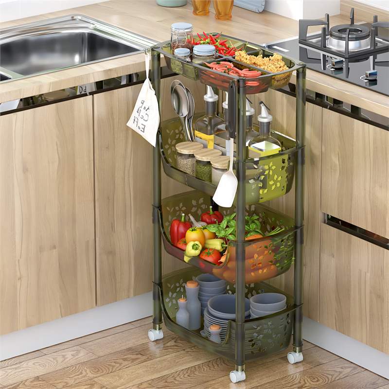 菜篮子置物架厨房多功能置物架落地多层放菜架子家用蔬菜架收纳架