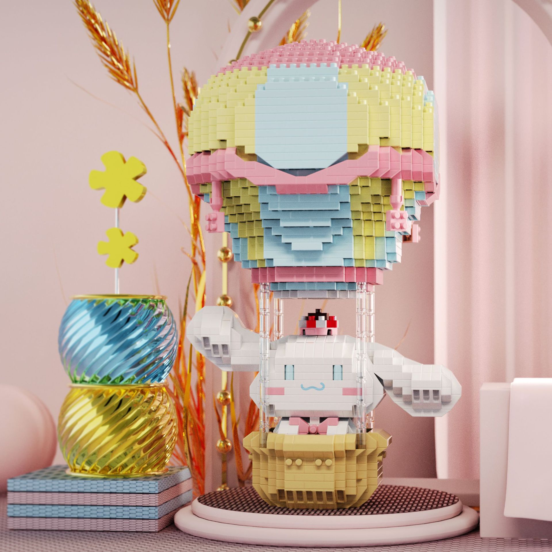 极嘉6049微钻颗粒梦幻旅行家模型儿童拼装益积木地摊玩具批发代发