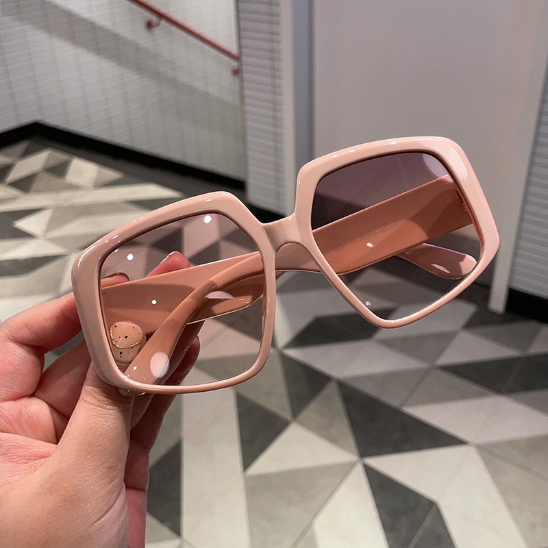 Fashion Large Frame Sunglasses 2023 New Special Decoration Sunglasses European and American Men & Women Trendy Simple Sunglasses