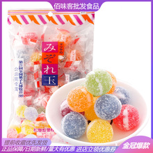 日本进口松屋制果多彩混合水果糖彩球硬糖雪花球形糖喜糖200g