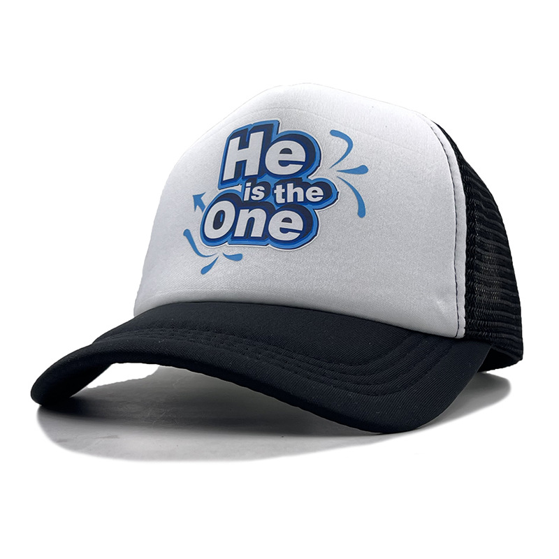 She Is the One Baseball Mesh Fitted Cap Trucker Hat Couple He Is the One Hat