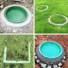 复合植草井盖下沉式种植圆井pe塑料隐形草坪井绿化井树脂草盆井