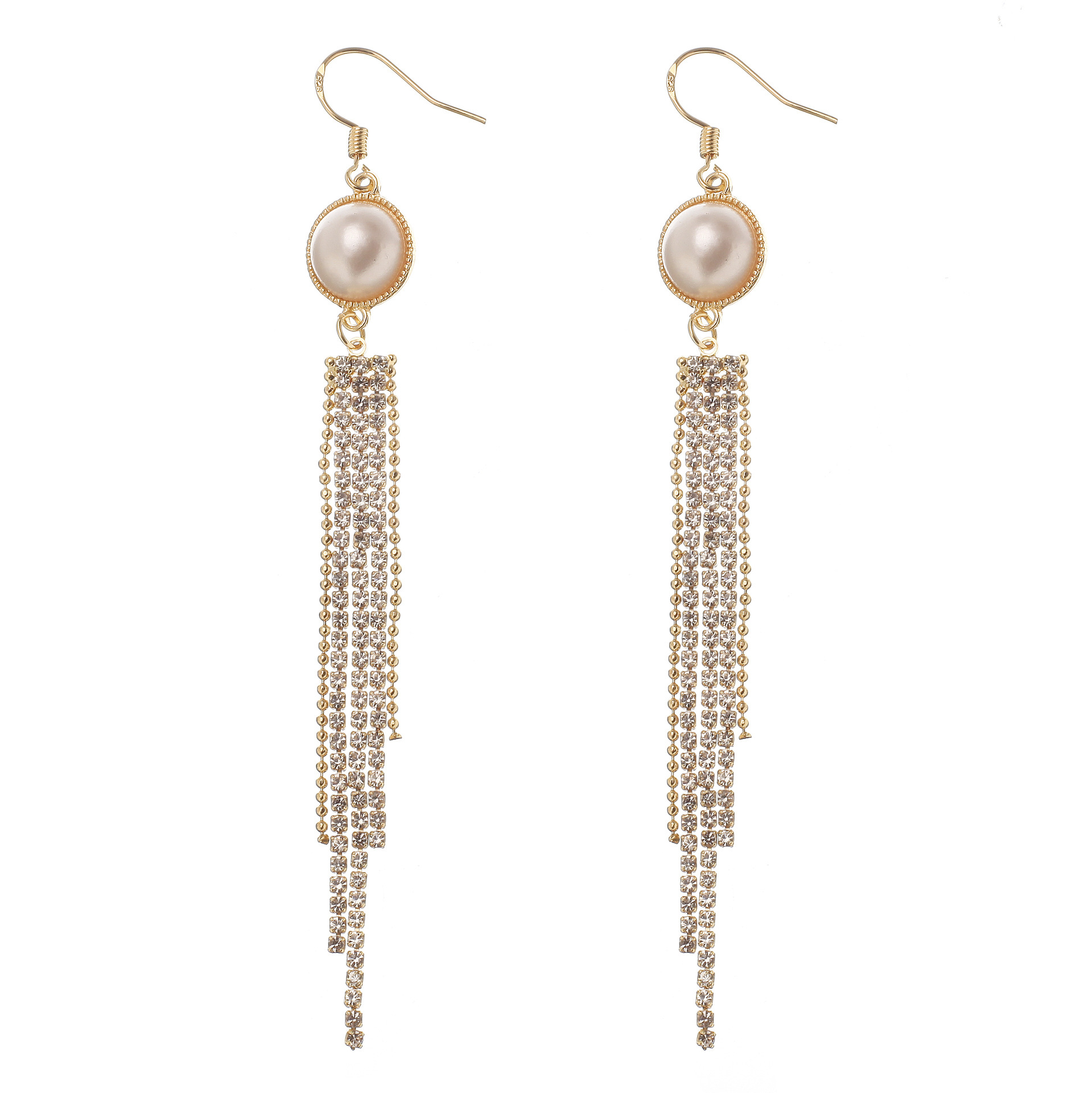 珍珠流苏耳环女韩国超仙长款耳坠优雅时尚网红简约耳钉名媛耳饰品