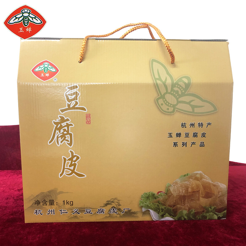 杭州富阳特产豆皮豆腐皮礼盒1000g-阿里巴巴
